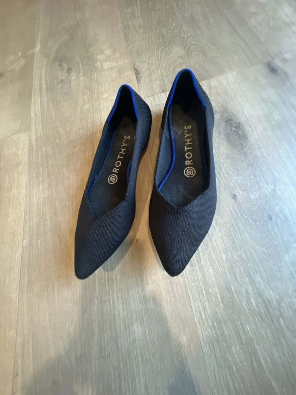 Rothy's The Point Black Size 7.5 Knit Flats